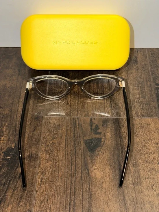 Marc Jacobs MARC 651 R6S Prescription Cat Eye Glasses - Clear Grey & Black - Picture 5 of 7